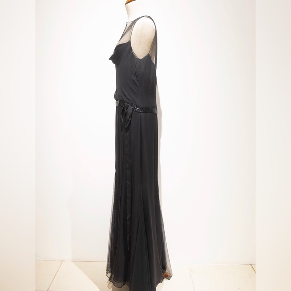 Vera Wang Silk Black Dress Size 10 NWT - Picture 2 of 7